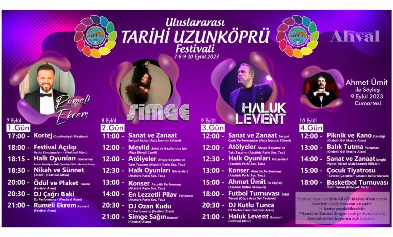 Festivalin programi belli oldu | Edirne Ahval Gazetesi